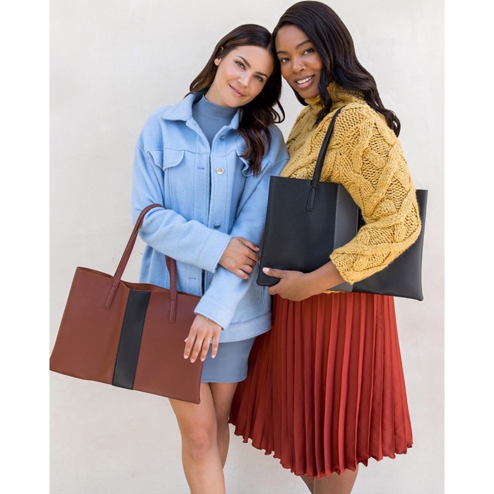 NEW {Vince Camuto} Luck Vegan Leather Tote - Picture 2 of 8
